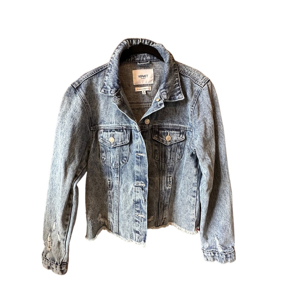 VERVET Women's Denim Jacket - Distressed - EUC - Size Small